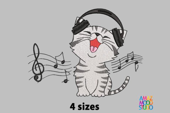 Cat with Headphones Embroidery Review