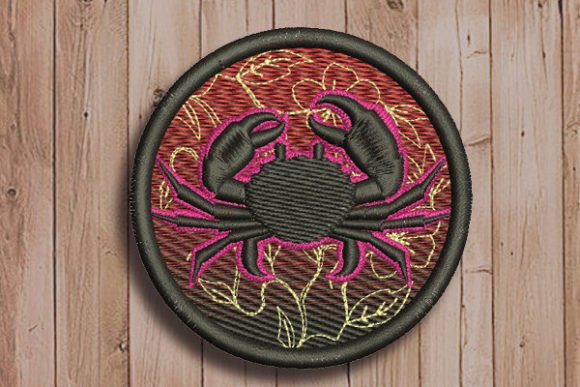 Crab in Circle: A Designer's Take on a Spooky Yet Stitchable Design