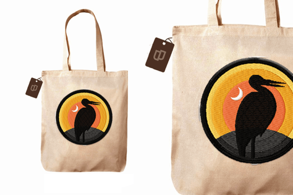 Cute Stork Patch with Sunset Review