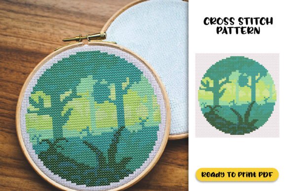 Forest Cross Stitch Pattern Review for Etsy Sellers