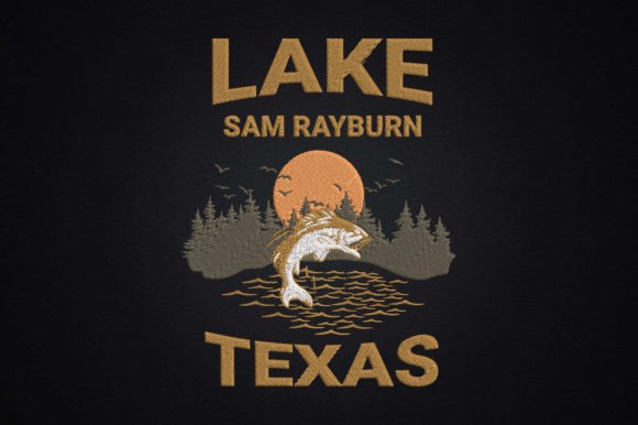 Lake Sam Rayburn Fishing Gift Design Review
