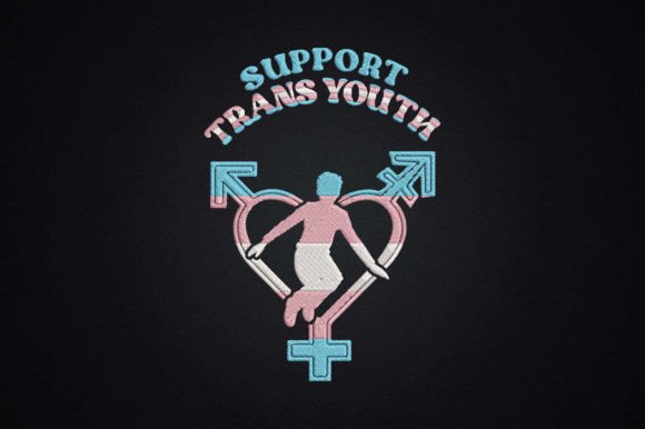 Support Trans Youth Embroidery Design Review